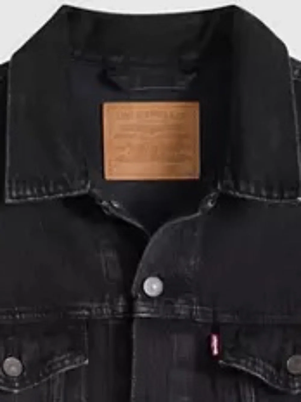 Men's Levi's Relaxed Fit Trucker Jacket Denim Coat Black (At Midnight) ***XXL***
